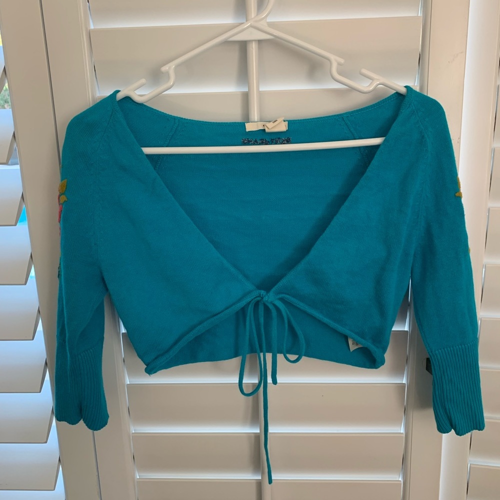 Teal Womens Shrug Top - DKNY Jeans